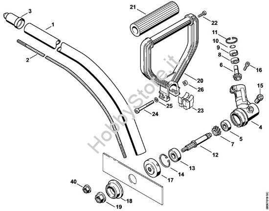 Stelo, impugnatura ad archetto, riduttore FC 72 FC 72 brand Stihl